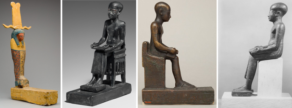 Imhotep Figure Ptah Sokar Osiris God Figurine Base Ancient Egypt